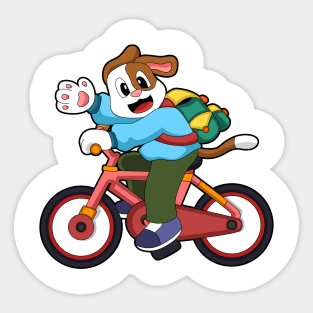 Dog with Bicycle Sticker